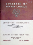 Bulletin of Beaver College, 1952-02